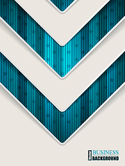Image showing Abstract turquoise brochure with arrow shape