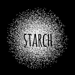 Image showing Starch in the form of white powder vector illustration