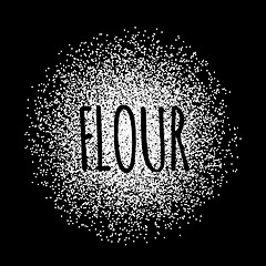 Image showing Flour in the form of white powder vector illustration