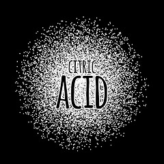 Image showing Citric acid as a white powder vector illustration