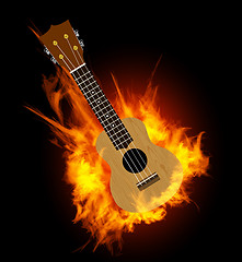 Image showing Ukulele vector illustration on white backgroiund