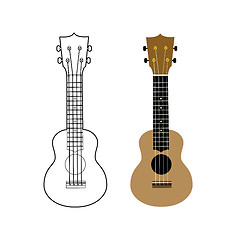 Image showing Ukulele vector illustration on white backgroiund