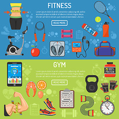 Image showing Healthy Lifestyle horizontal banners