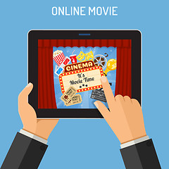 Image showing online movie concept