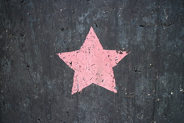 Image showing  pink pentagram  star