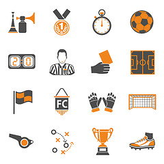 Image showing Soccer two color Icons Set