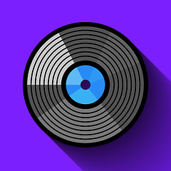 Image showing Vinyl record vector illustration.