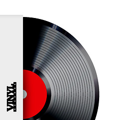 Image showing Vinyl record vector illustration.