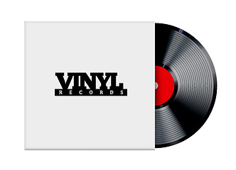 Image showing Vinyl record vector illustration.