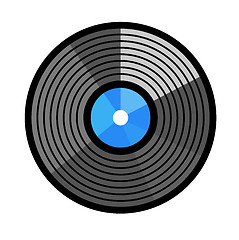 Image showing Vinyl record vector illustration.