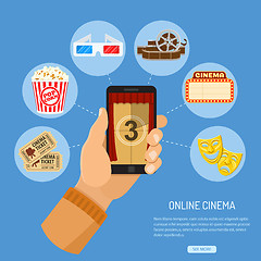 Image showing online movie concept