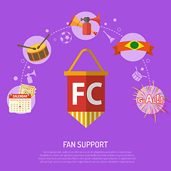 Image showing Soccer fan support Concept