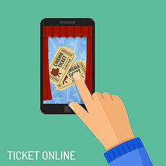 Image showing online cinema ticket order concept