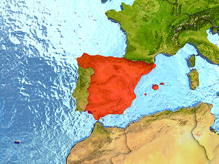 Image showing Spain in red