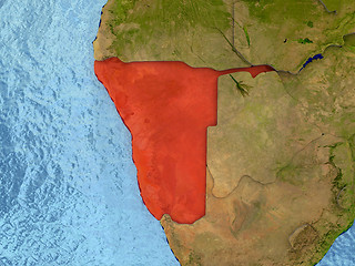 Image showing Namibia in red