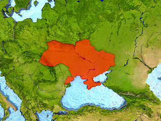 Image showing Ukraine in red
