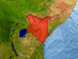 Image showing Kenya in red