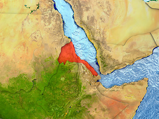 Image showing Eritrea in red