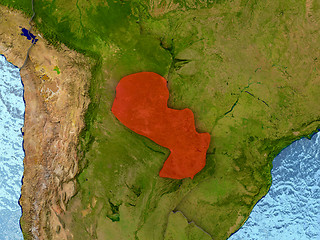 Image showing Paraguay in red
