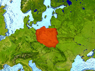 Image showing Poland in red