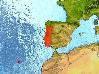 Image showing Portugal in red