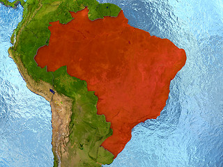 Image showing Brazil in red