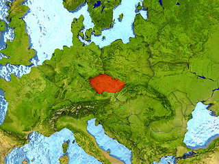 Image showing Czech republic in red