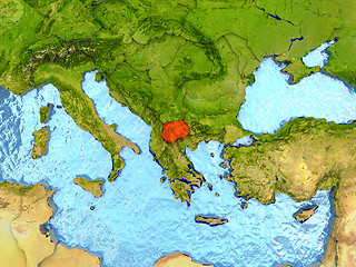 Image showing Macedonia in red
