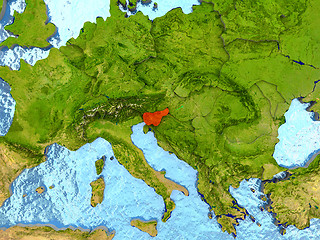 Image showing Slovenia in red