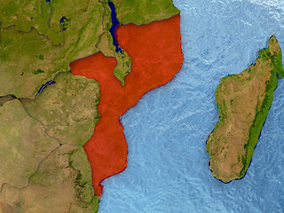 Image showing Mozambique in red