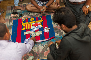 Image showing Playing Falash (Teen Pathi) in Nepal