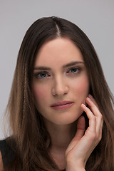 Image showing portrait  of beautiful young brunette woman