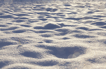 Image showing Snow drifts on the street