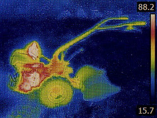 Image showing Small Farming Cultivator Infrared