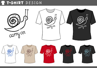 Image showing t shirt design with snail