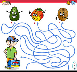 Image showing path maze activity for children