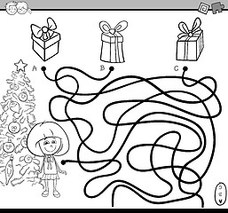 Image showing path maze bame coloring page