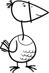Image showing bird cartoon coloring page