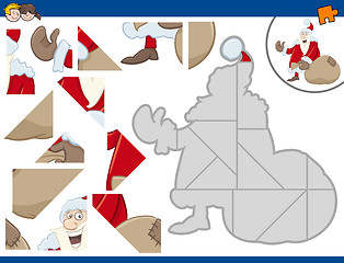 Image showing jigsaw puzzle with santa