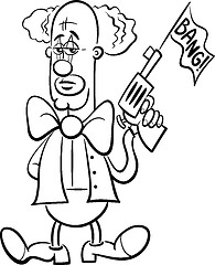 Image showing clown coloring page