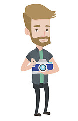 Image showing Photographer with camera vector illustration.