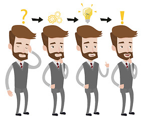 Image showing Businessman having idea vector illustration.