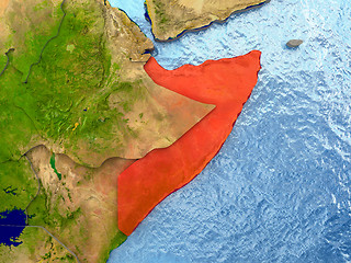 Image showing Somalia in red
