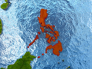 Image showing Philippines in red