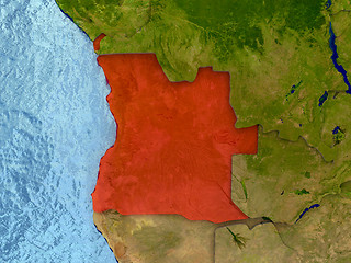 Image showing Angola in red
