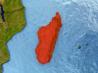 Image showing Madagascar in red