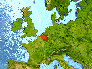 Image showing Belgium in red