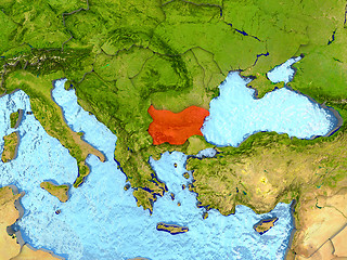 Image showing Bulgaria in red