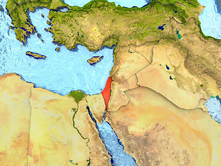 Image showing Israel in red