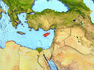 Image showing Cyprus in red